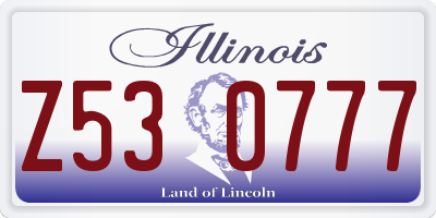 IL license plate Z530777