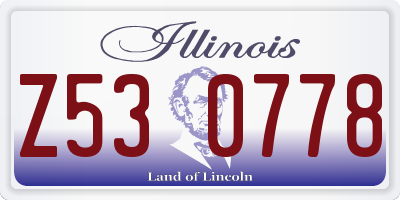 IL license plate Z530778