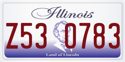 IL license plate Z530783