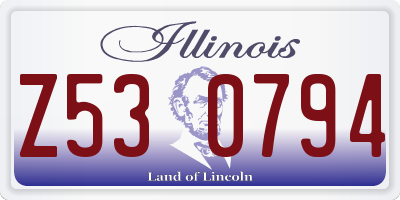 IL license plate Z530794