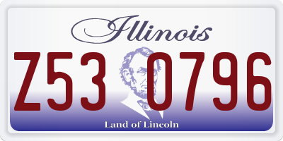 IL license plate Z530796