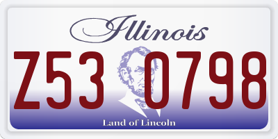IL license plate Z530798