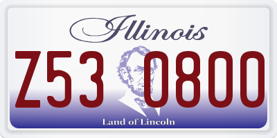 IL license plate Z530800