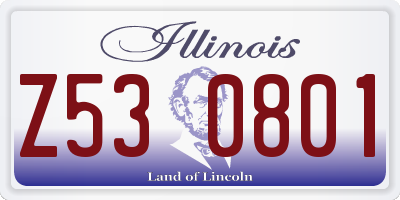 IL license plate Z530801