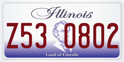 IL license plate Z530802