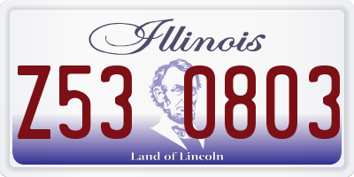 IL license plate Z530803