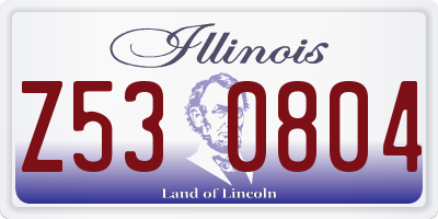 IL license plate Z530804