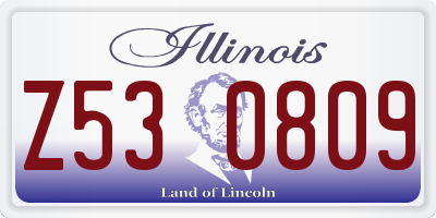 IL license plate Z530809
