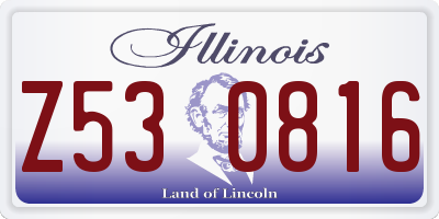 IL license plate Z530816