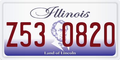 IL license plate Z530820