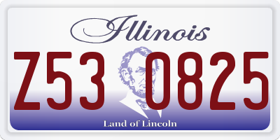 IL license plate Z530825