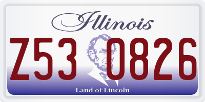 IL license plate Z530826