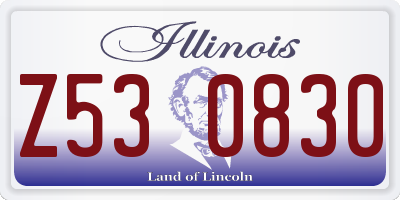 IL license plate Z530830