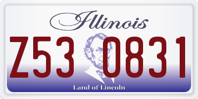 IL license plate Z530831