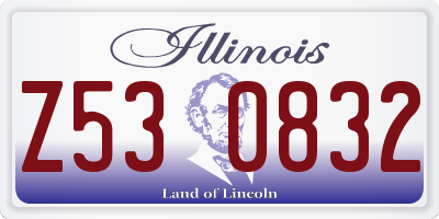 IL license plate Z530832