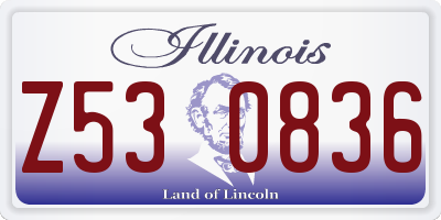 IL license plate Z530836