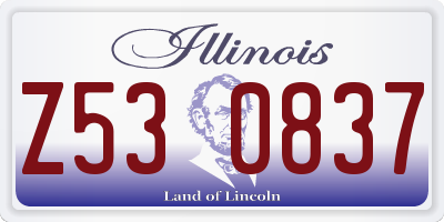IL license plate Z530837