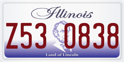 IL license plate Z530838