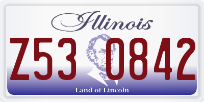 IL license plate Z530842