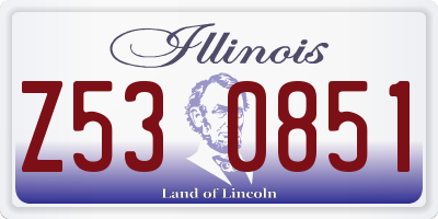 IL license plate Z530851