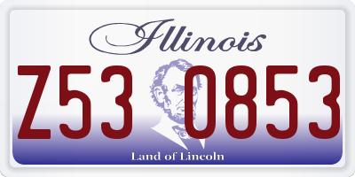 IL license plate Z530853