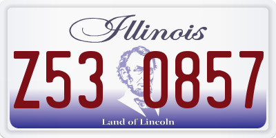 IL license plate Z530857