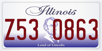 IL license plate Z530863