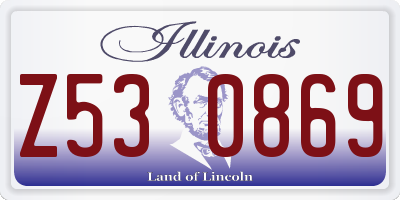 IL license plate Z530869