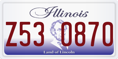 IL license plate Z530870