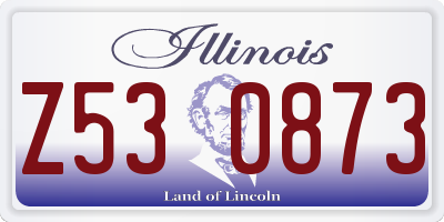IL license plate Z530873