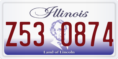 IL license plate Z530874