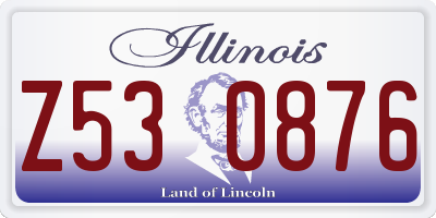 IL license plate Z530876