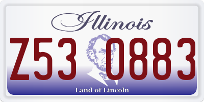 IL license plate Z530883