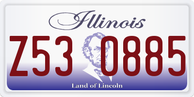 IL license plate Z530885