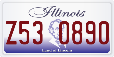 IL license plate Z530890