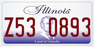 IL license plate Z530893