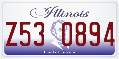 IL license plate Z530894