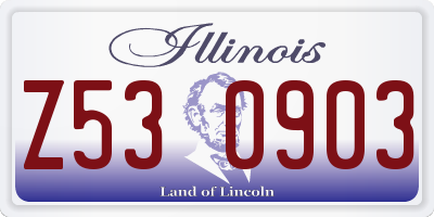 IL license plate Z530903