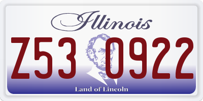 IL license plate Z530922
