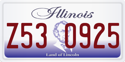 IL license plate Z530925