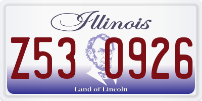 IL license plate Z530926
