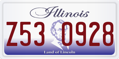 IL license plate Z530928