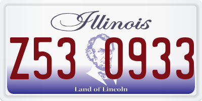 IL license plate Z530933