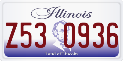 IL license plate Z530936