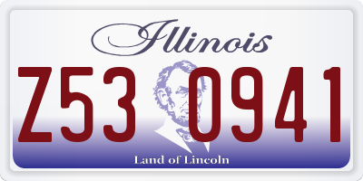 IL license plate Z530941