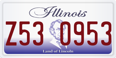 IL license plate Z530953
