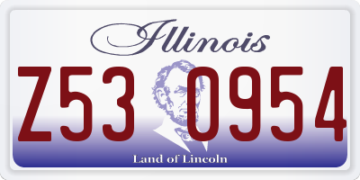 IL license plate Z530954