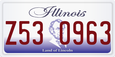 IL license plate Z530963