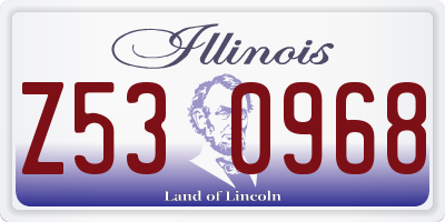 IL license plate Z530968
