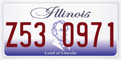 IL license plate Z530971